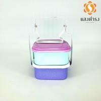 ราคา ปิ่นโตเคลือบสี ทรง สี่เหลี่ยมขนาด 11x11 c.m. 2 ชั้น คละสี (11x11 c.m. square enamel food carrier 2 layers) (5102304812)