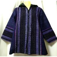 ราคา เสื้อฮู๊ดผ้าปักมือม้งแท้ (ปักไหม) เขียนเทียนมือ (6052204449)