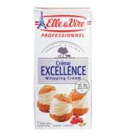 ราคา เอเล่แอนด์เวียร์วิปปิ้งครีมไขมัน 35.1เปอร์เซ็นต์ 1ลิตร Elle & Vire Fat Whipping Cream 35.1 percent 1 liter วัตถุดิบสำหรั (9708104376)