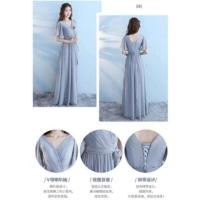 ราคา ชุดเดรสยาวออกงานสีเทา (3345962581)