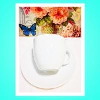 ราคา ชุดแก้วชา กาแฟ เซรามิคสีขาวพร้อมจานรอง (7709508348)