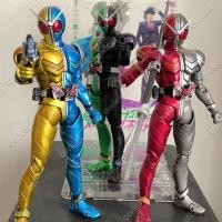 ราคา Kamen Rider W (CycloneJoker Form Ver.) SHF 15cm W Driver Cyclone Joker Heat Metal Luna Trig Masked Rider Double Action Figure S.H.Figuarts Model Packed in Box Detective Gaia Memory (24707880873)