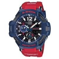 ราคา Casio G-Shock นาฬิกาข้อมือผู้ชาย สายเรซิ่น รุ่น GA-1100,GA-1100-2A - สีน้ำเงิน/แดง (283181110)