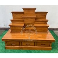 ราคา โต๊ะหมู่บูชาไม้สัก โมเดิร์นไม้สัก หน้า8 หมู่9 ขนาด กว้าง 80 ยาว 120 สูง 30 สูงรวม 90 ซม. (21476423873)