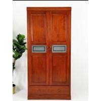 ราคา ตู้เสื้อผ้าไม้จริงยางพารา 110 CM (7948328745)