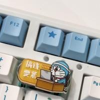 ราคา ♞Handmade Doraemon Blue Fat Doraemon การ์ตูนส่วนบุคคลคีย์บอร์ด Backspace Keycap Cross Satellite แกน (24230340948)