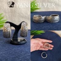 ราคา ตุ้มหู/ต่างหู ลายสานเเบบเป็นวง กะเหรี่ยง เงินเเท้92.5% yangsilver (24177272363)