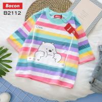 ราคา เสื้อยืด เสื้อครอป สายรุ้ง ลายลายหมี ผ้าคอตตอน สีพาสเทล (19534347793)