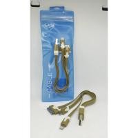 ราคา สุดคุ้ม 3in1 สายชาร์จ USB 3หัว android-iphone-5-6-7-และ-iphone-4 (1688296432)