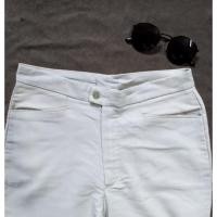 ราคา กางเกงเอวสูง สีขาวครีมขากระบอก (5641554331)