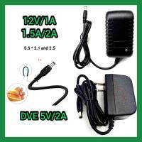 ราคา adapter #12V// 1A// 1.5A// 2A. #5V/2A DVE อะแดปเตอร์ หม้อแปลงไฟ DC กล้องวงจรปิด/กล่องดิจิตอลและหัวแปลง jack DC (22858125969)