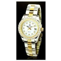 ราคา Royal Crown นาฬิกาข้อมือสุภาพสตรี ประดับเพชร cz อย่างดี สายสแตนเลส รุ่น 3662L-CZ (Gold/Silver) (1184140180)