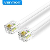 ราคา Vention สายเคเบิลแจ็คโทรศัพท์ 6P4C IQB สีขาว สําหรับโทรศัพท์ แฟกซ์ RJ11 (25657843633)