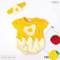 ราคา gusjungclosetบอดี้สูทพร้อมผ้าคาดไข่ดาวชุดเด็กอ่อนวัยแรกเกิด0-9Mพร้อมส่ง (5169664026)