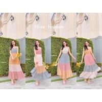 ราคา เดรสยาวสายเดี่ยวผ้าชีฟองดีเทลสวย (12719144431)