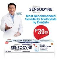 ราคา ยาสีฟัน Sensodyne Daily Protection เซ็นโซดายน์ ปกป้องทุกวันจากอาการเสียวฟัน ขนาด 40 กรัม (2814604154)