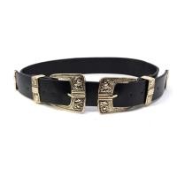 ราคา เข็มขัด2หัว สไตล์วินเทจ สายดำ หัวทอง (2842169810)