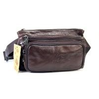 ราคา Chinatown Leather กระเป๋าวัวหนังแท้ คาดเอว สะพายหน้าอก แบบบาง ซิปช่องหน้า สีน้ำตาล (23141229738)