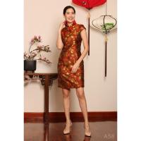 ราคา [A58] เดรสกี่เพ้า ทรงสวยลายดอกไม้ เนื้อผ้าไหมสังเคราะห์เกรดพรีเมี่ยม (24454184210)