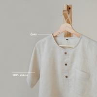 ราคา เสื้อคอกลม - ผ้าลินินสีธรรมชาติ (23528915517)