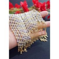 ราคา สร้อยข้อมือ2สีงานอิตาลีทอง9k 37.5 (25706973842)