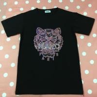 ราคา เสื้อยืดkenzo สีดำลายปักเลื่อม (อก34)+ (5811570135)