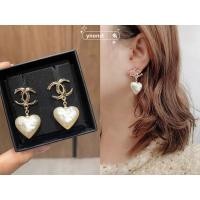 ราคา ของแท้ CHANEL ต่างหู Heart Drop สีขาว (23287275572)