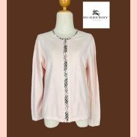 ราคา SOLD❌Burberry London Pink Novacheck Cardigan size L made in Italy (24817688349)