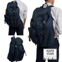 ราคา [SALE] HEAPER กระเป๋าเป้ผ้ามินิมอล สีกรมท่า สไตล์ญี่ปุ่น minimal unisex backpack rucksack (909421507)