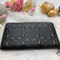 ราคา กระเป๋าสคางค์ ใบยาว ลายซีนูน หนังดำ Coach USA แท้ 100% (6719981440)