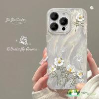 ราคา สำหรับ iPhone11 13 CASE For เคสไอโฟน15 14 12 Pro Max X XR XS MAX 7 8 14 15 Plus White Flower ขั้นสูงโฮโลแกรม3D เงิน เคส (26401059058)
