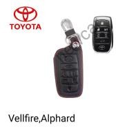 ราคา ซองหนังหุ้มรีโมทกุญแจรถรุ่นToyota Vellfire,Alphardพร้อมพวงกุญแจ (23775134158)