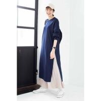 ราคา GU ชุดเดรสคอวีผ้าถัก GU (18951135821)