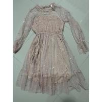ราคา เดรสสีชมพูมีดาวประดับผ้ามุ้ง freesize (19803585571)
