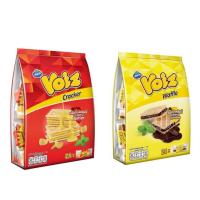 ราคา วอยซ์ Voiz Cracker Creamy Butter / Voiz Waffle Choco Crispies 1ห่อ มี 24 ซองๆละ8 กรัม (22480171909)