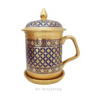 ราคา แก้วมัคเบญจรงค์ ผสมทองนูน | Mug Benjarong + Gold | (7719522092)