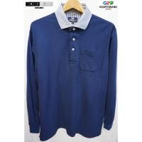 ราคา MICHIKO LONDON แท้ เสื้อยืดโปโลแขนยาวสีน้ำเงินสปอต (7615956138)