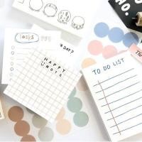 ราคา กระดาษโน๊ตเกาหลี พร้อมสติ๊กเกอร์ โพสอิทเกาหลี โพสอิทสไตล์มินิมอล minimal MEMO checklist to do list ลายน่ารัก B020|21 (7962521010)
