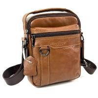 ราคา Chinatown Leather กระเป๋าสะพายหนังแท้ ผู้ชาย สีน้ำตาล แนวตั้ง หูจับ (25330922748)