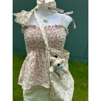 ราคา เสื้อสายเดี่ยวผูกไหล่ ลายดอกไม้ สาวอวบใส่ได้ (16999155249)