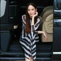 ราคา เดรสยาวซีทรูแม่อั้ม ไซส์ m มือ 1 ป้ายห้อย (6858340588)