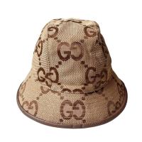 ราคา หมวกทรงบัคเกตกุชชี่ Gucci รุ่น Jumbo GG Canvas Bucket Hat สีเบจ Size S (56 cm) (12579298294)