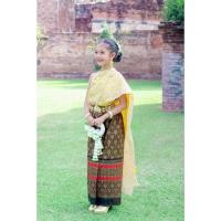 ราคา ชุดไทยเด็ก 3-10 ปี สไบ + ผ้าถุงสำเร็จรูป (24427536713)