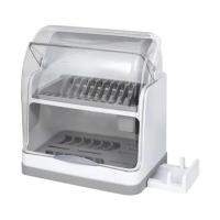ราคา ชั้นคว่ำจานพลาสติก 2 ชั้น มีฝาครอบและที่วางเขียง KECH (17568494363)