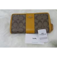 ราคา กระเป๋าสตางค์ใบยาวซิปรอบสีมัสตาร์ด (5236432132)