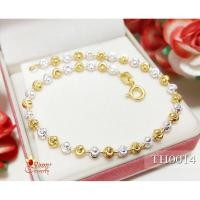 ราคา สร้อยข้อมือ 2 กษัตริย์ ลายมูนคัท ลายเม็ดมะยมตัดลาย (TH0014) (202742204)