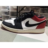 ราคา (ของแท้) Nike air jordan1 low"black toe" size 42.5/27cm มือสอง (24267221878)