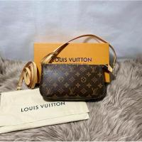 ราคา หนังแท้ มือ 2 เปิดตู้ญี่ปุ่น LouisVuitton Pochette nm Monogram (12904253550)