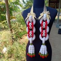 ราคา พวงมาลัยคล้องคอนาค มาลัยงานแต่งงานบวช (16593713697)