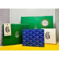 ราคา Used like new Goyard Saint Thomas Money Clip Wallet in Sky Blue (25378381414)